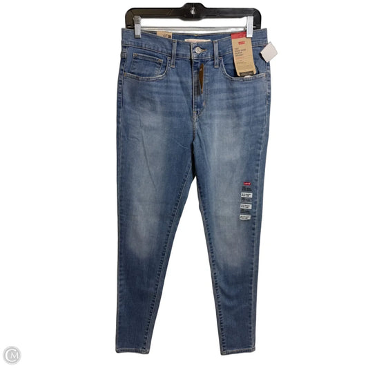 Jeans Skinny By Levis In Blue Denim, Size: 10