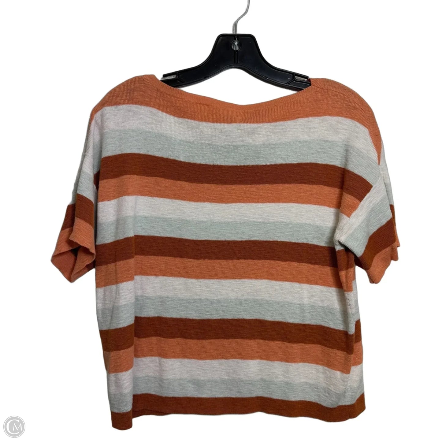 Top Short Sleeve By Madewell In Striped Pattern, Size: Xs