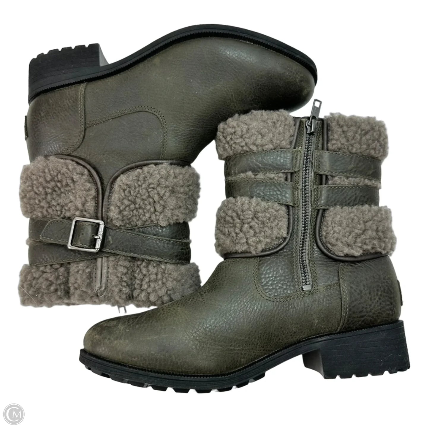 Boots Designer By Ugg In Brown, Size: 9.5