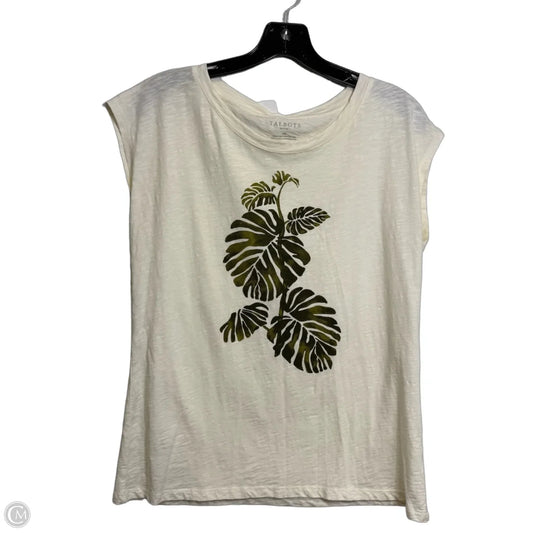Top Sleeveless By Talbots In Ivory, Size: Mp