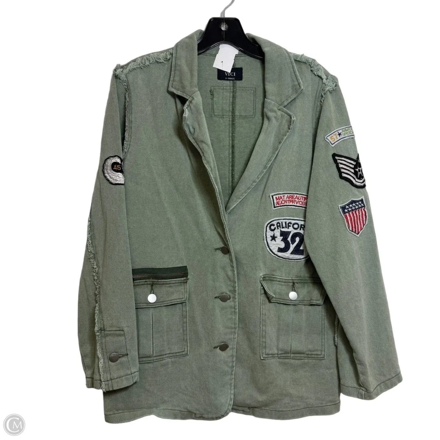 Jacket Denim By Vici In Green, Size: Xs