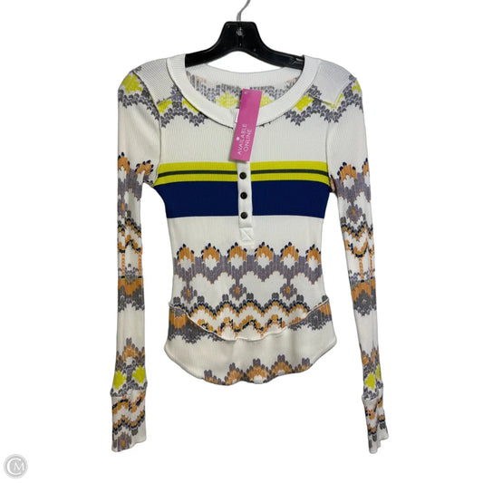 Top Long Sleeve By Free People In Striped Pattern, Size: Xs