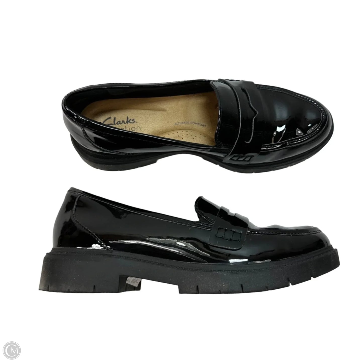Shoes Flats By Clarks In Black, Size: 7.5