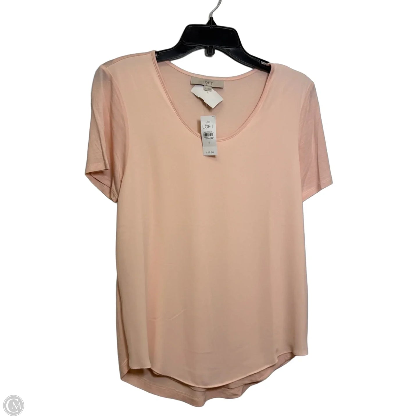 Top Short Sleeve By Loft In Peach, Size: S