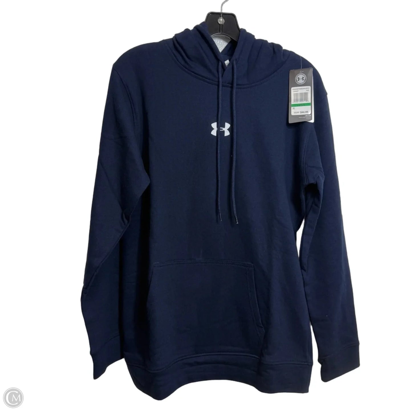 Athletic Sweatshirt Hoodie By Under Armour In Navy, Size: L