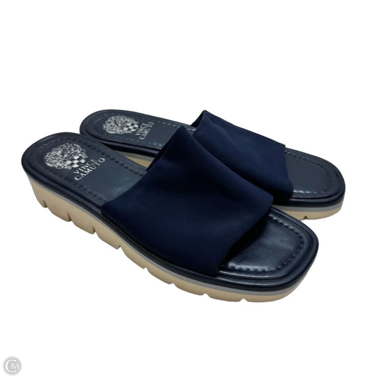 Sandals Flats By Vince Camuto In Navy, Size: 8.5