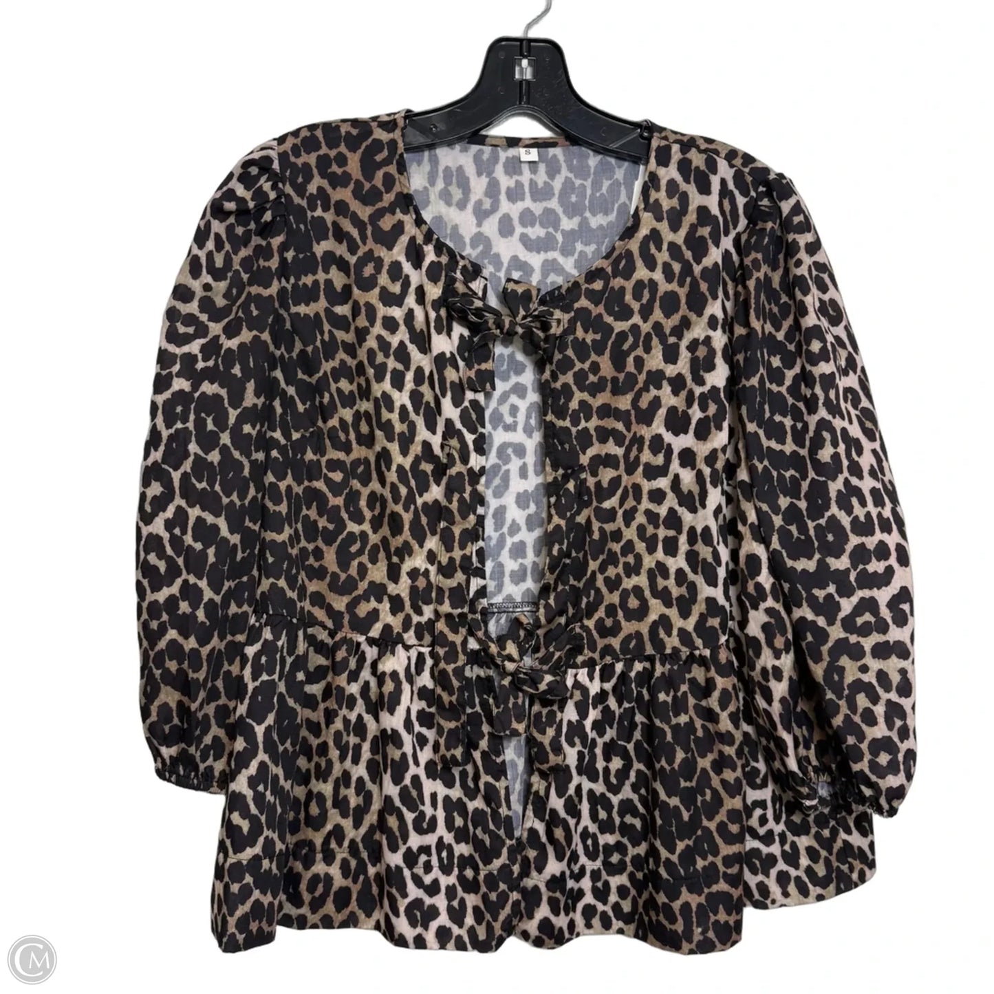 Top 3/4 Sleeve By Cme In Animal Print, Size: S