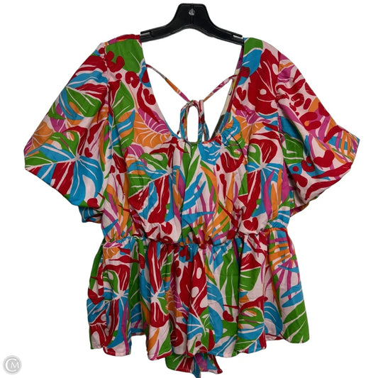 Top Short Sleeve By Clothes Mentor In Multi-colored, Size: 3x
