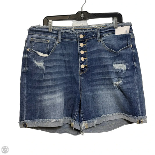 Shorts By Judy Blue In Blue Denim, Size: 2x