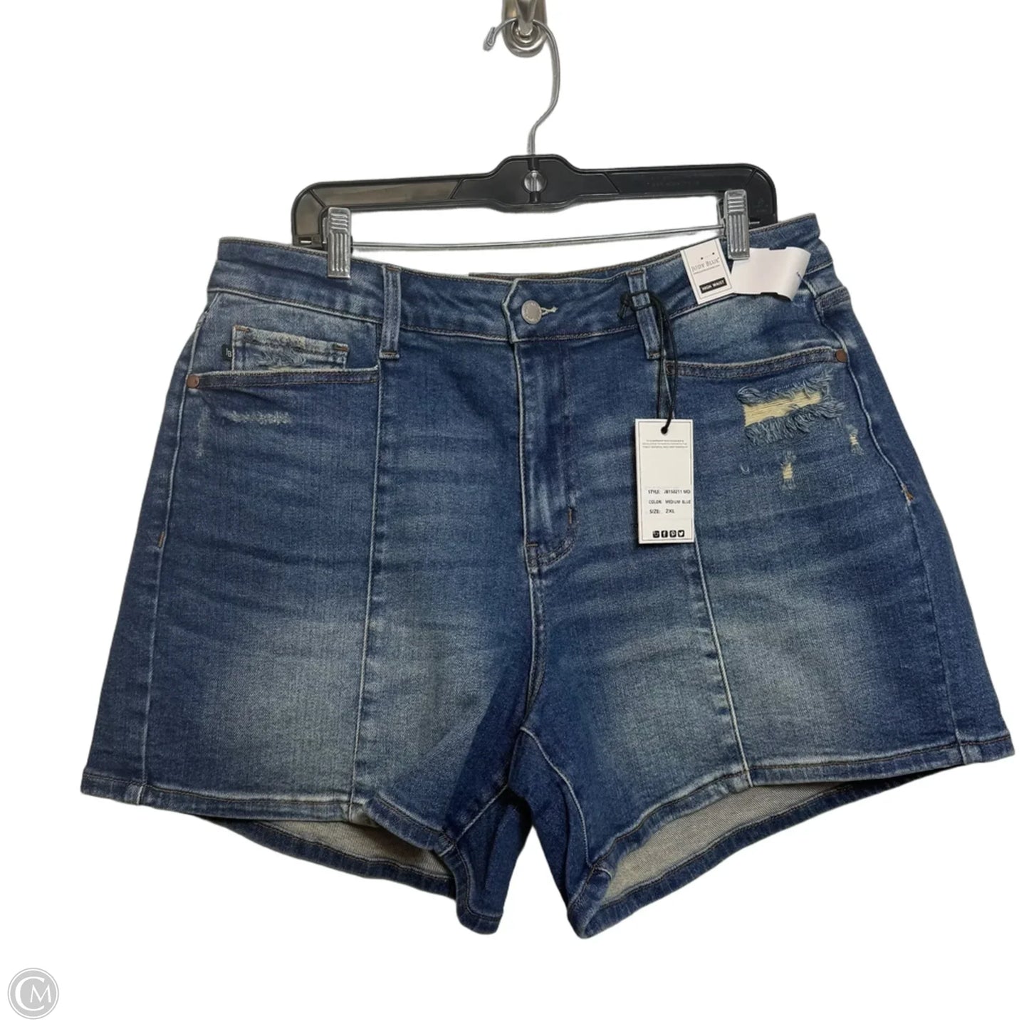 Shorts By Judy Blue In Blue Denim, Size: 2x