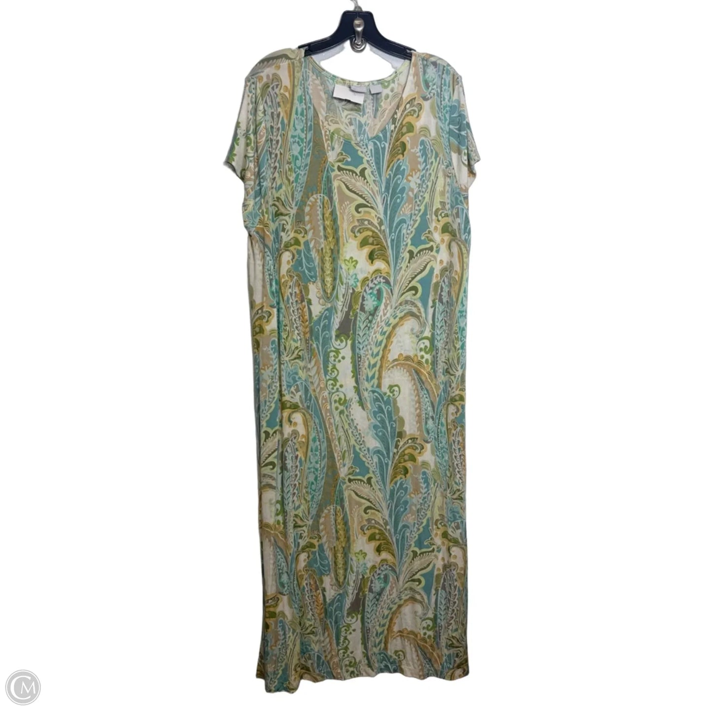 Dress Casual Maxi By Chicos In Paisley Print, Size: Xxl