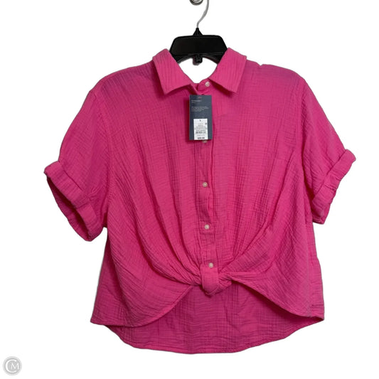 Top Short Sleeve By Universal Thread In Pink, Size: L