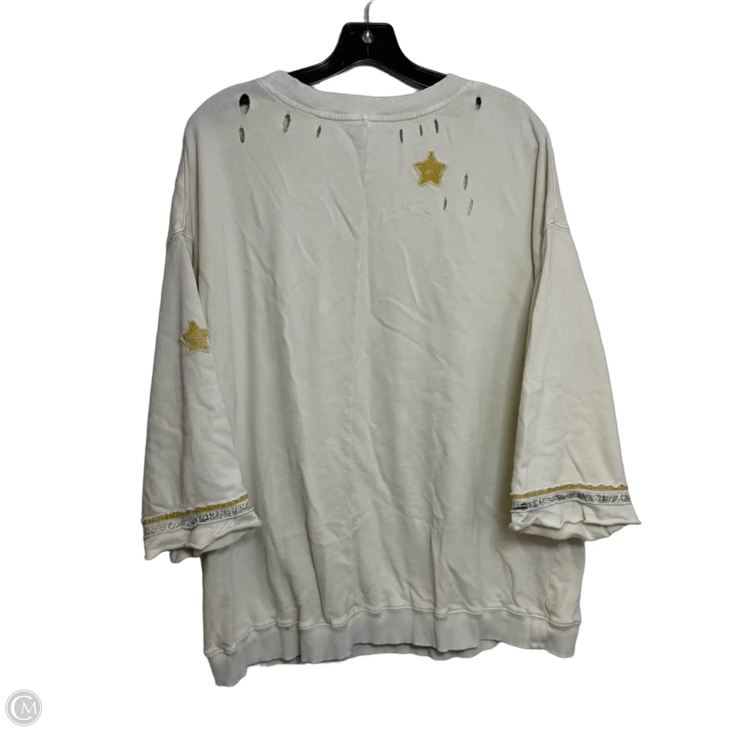 Top Long Sleeve By Easel In Ivory, Size: M