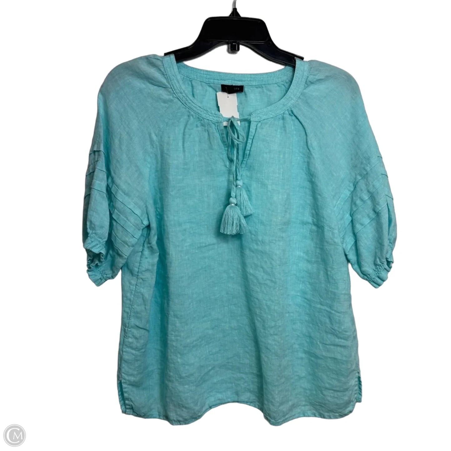 Top Short Sleeve By Talbots In Aqua, Size: Mp