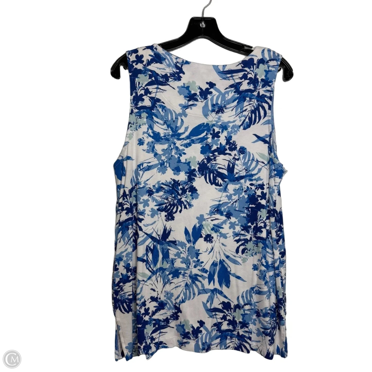 Top Sleeveless By Chicos In Blue, Size: Xl