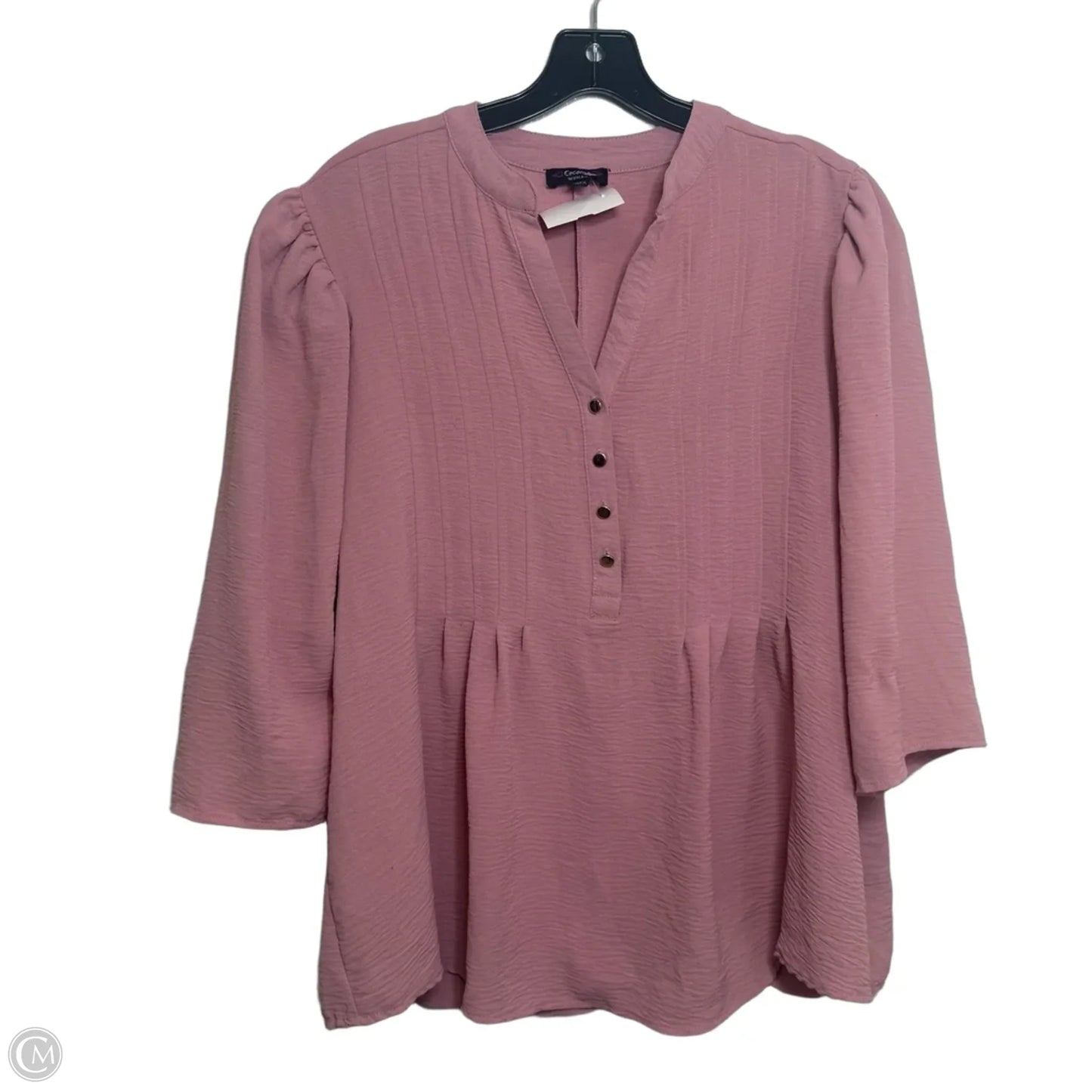 Top Long Sleeve By Cocomo In Mauve, Size: 1x