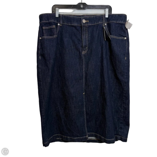 Skirt Midi By Lane Bryant In Blue Denim, Size: 20