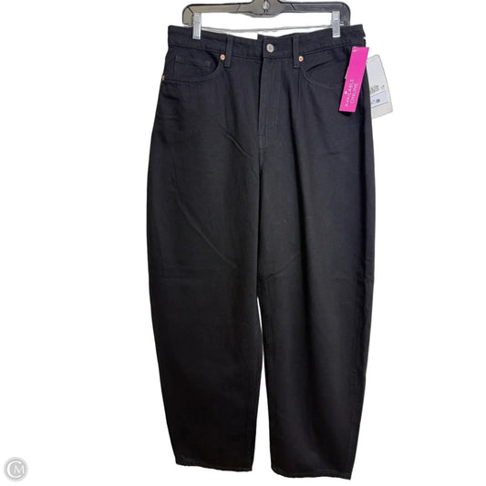 Barrel Jeans By H&m In Black Denim, Size: 8