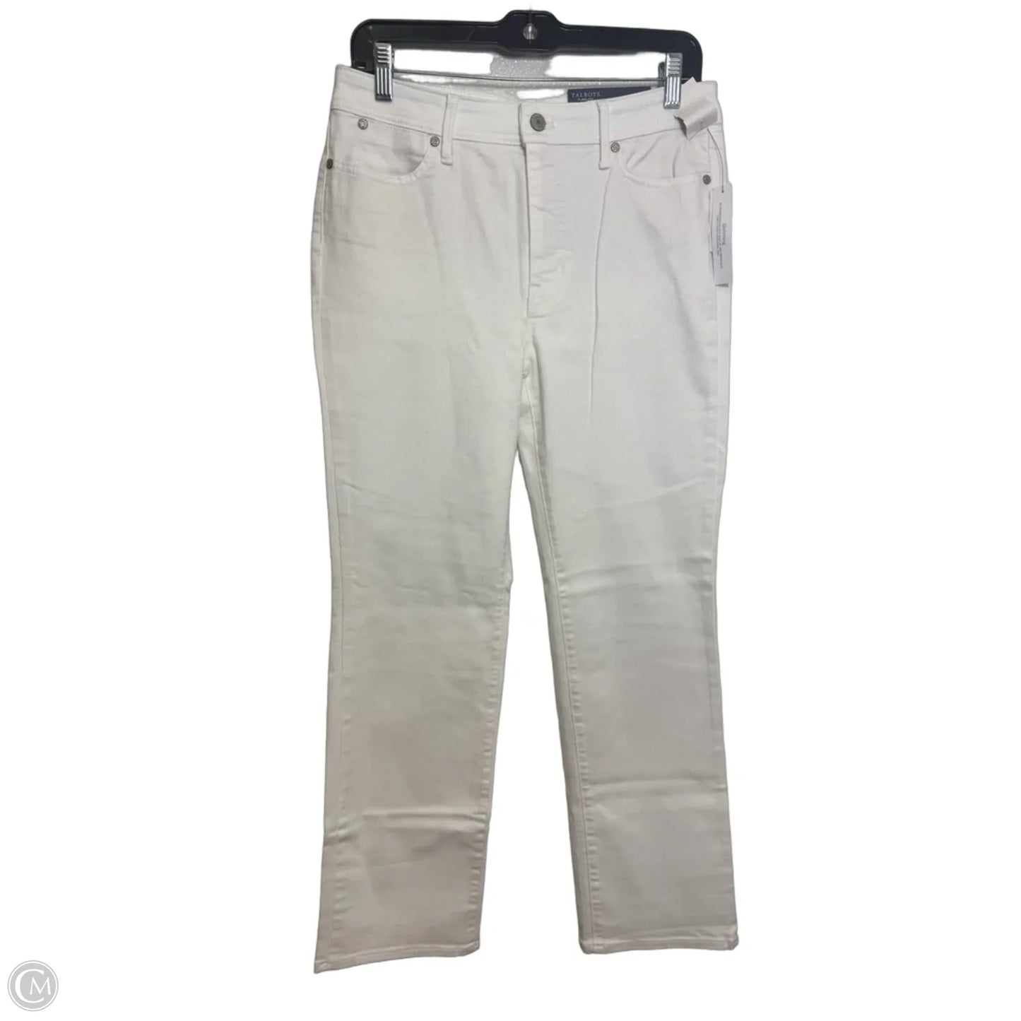 Jeans Boot Cut By Talbots In White Denim, Size: 6p