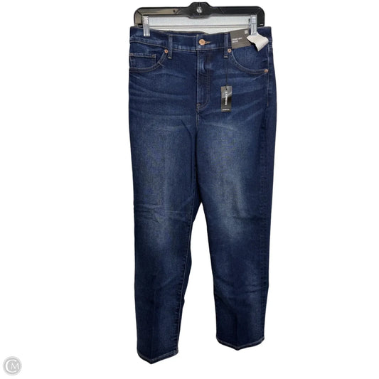 Jeans Straight By Express In Blue Denim, Size: 8