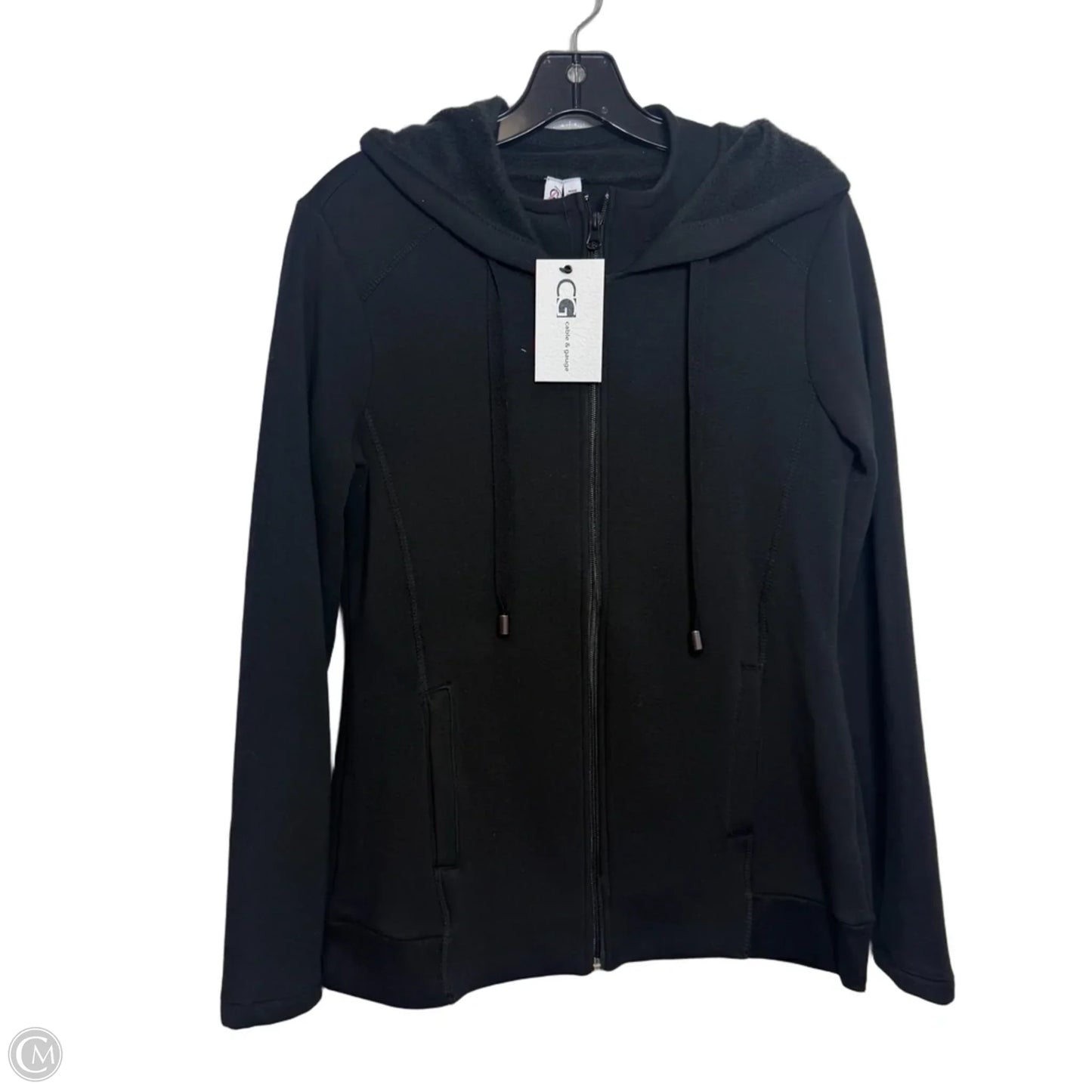 Athletic Jacket By Cable And Gauge In Black, Size: S