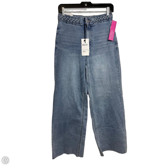 Jeans high rise Wide Leg By Oat In Blue Denim, Size: 4