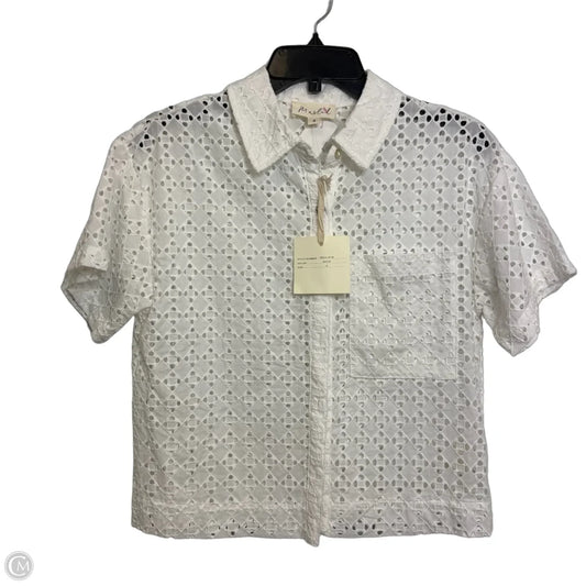 Top Short Sleeve By Marled In White, Size: S