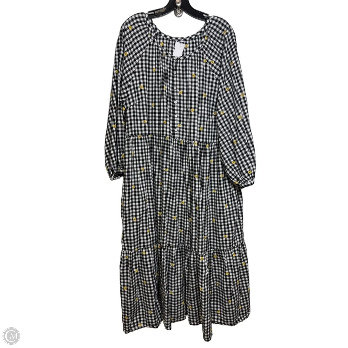 Dress Casual Midi By Old Navy In Checkered Pattern, Size: Xl