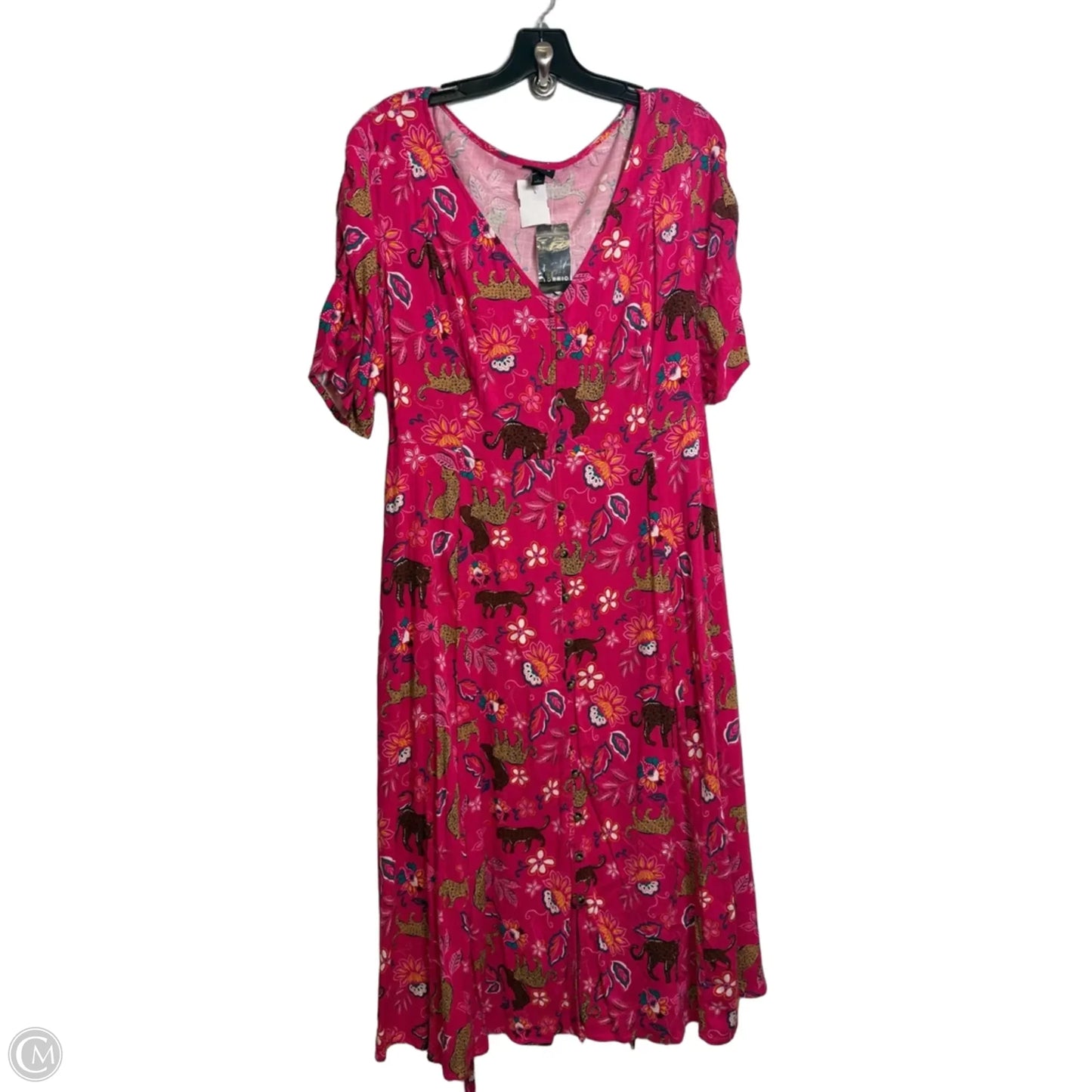 Dress Casual Midi By Torrid In Pink, Size: 2x