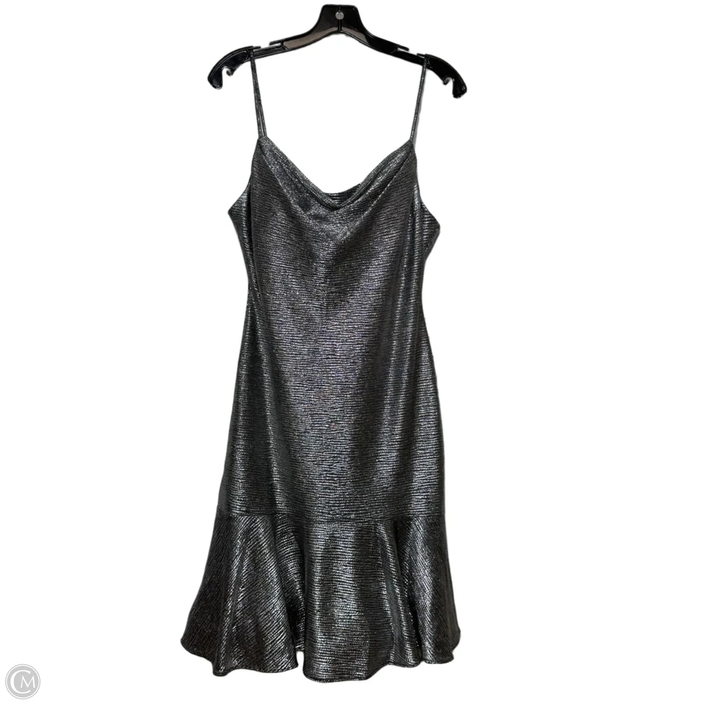 Dress Party Short By Clothes Mentor In Silver, Size: 10