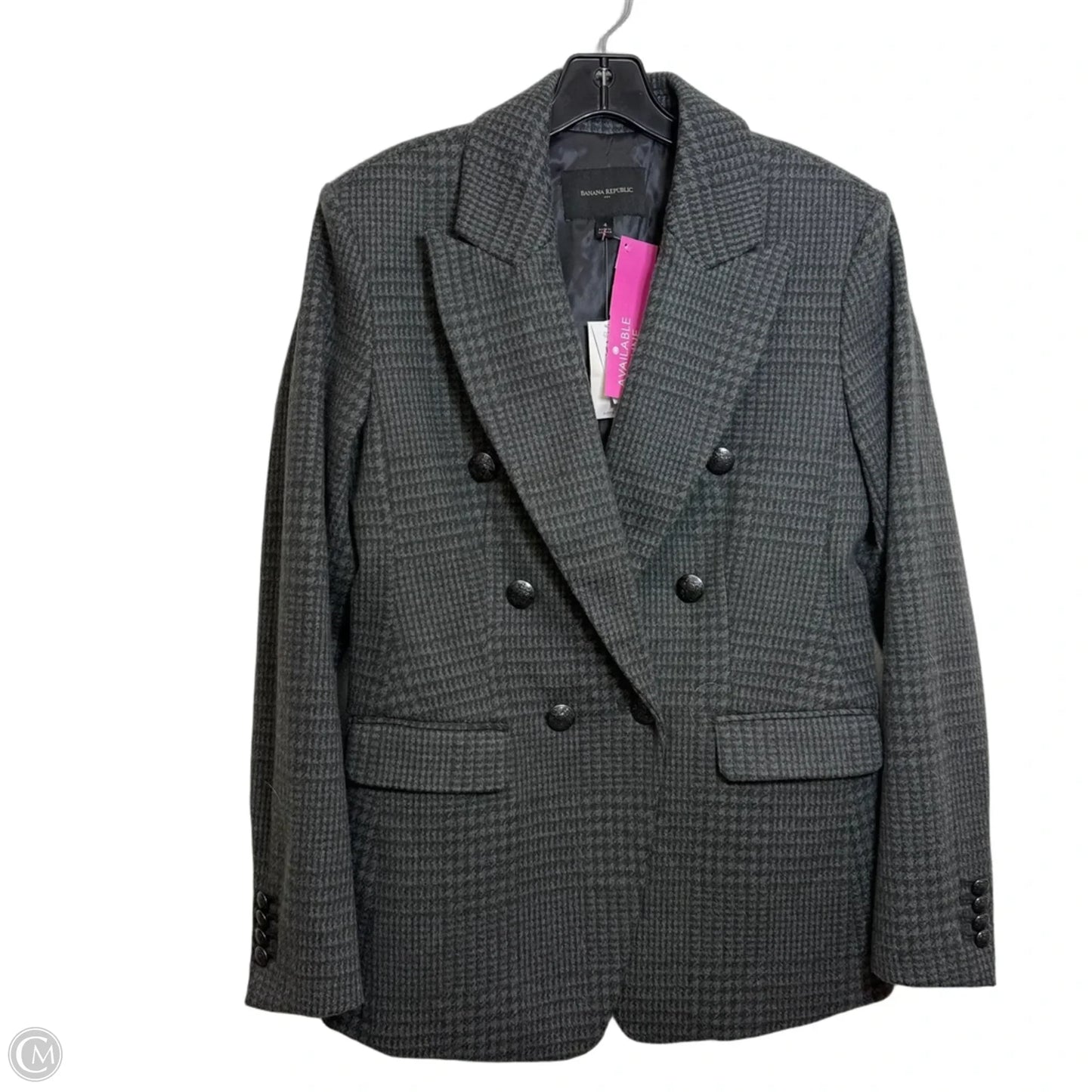 Blazer By Banana Republic In Plaid Pattern, Size: 4