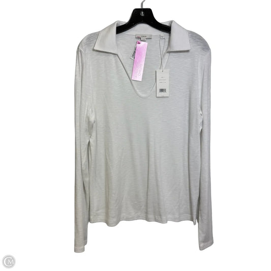 Top Long Sleeve By Vince In White, Size: Xl
