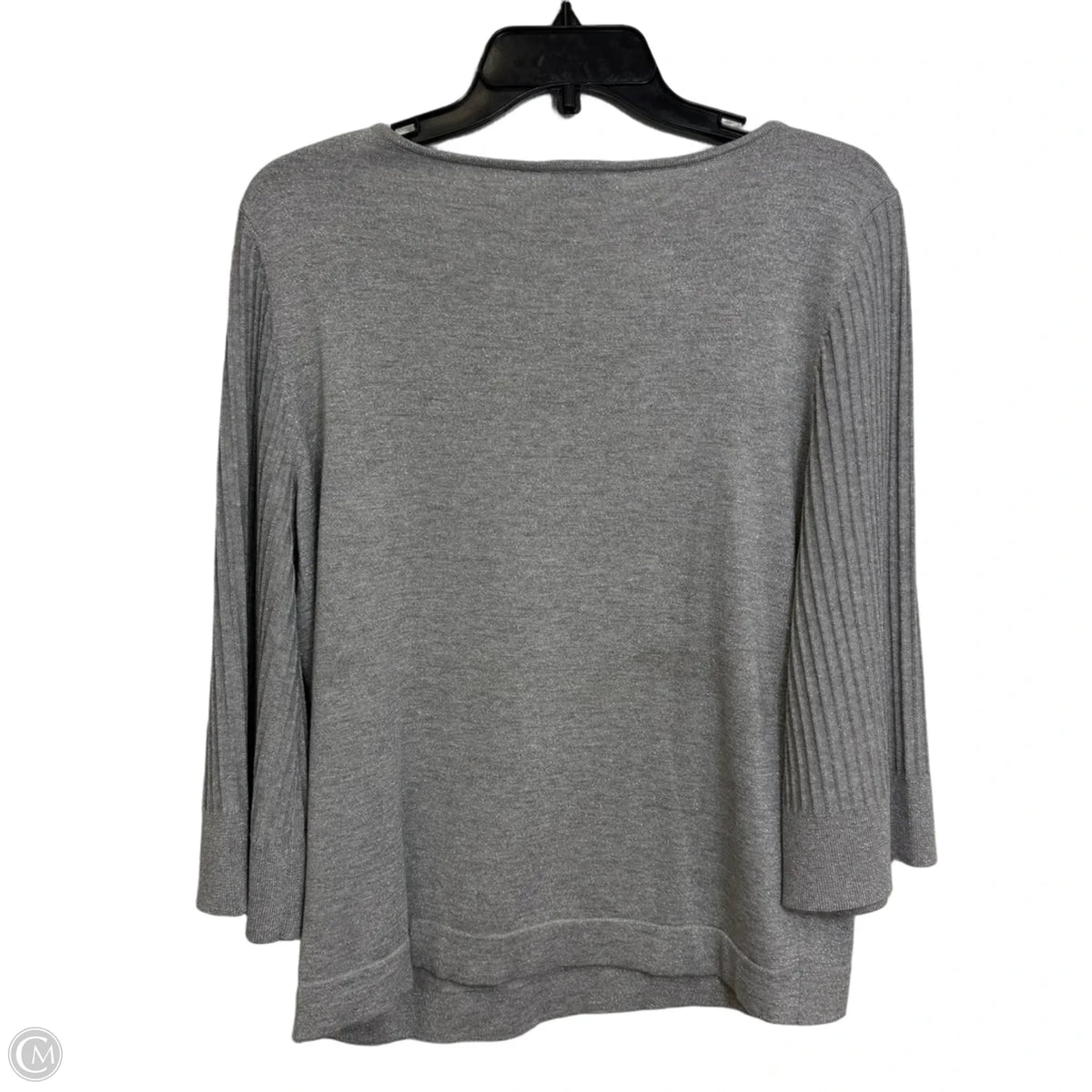 Top 3/4 Sleeve By Talbots In Silver, Size: Lp