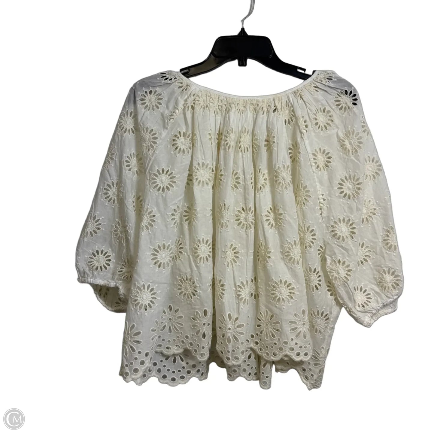 Top Short Sleeve By Madewell In Ivory, Size: Xxl