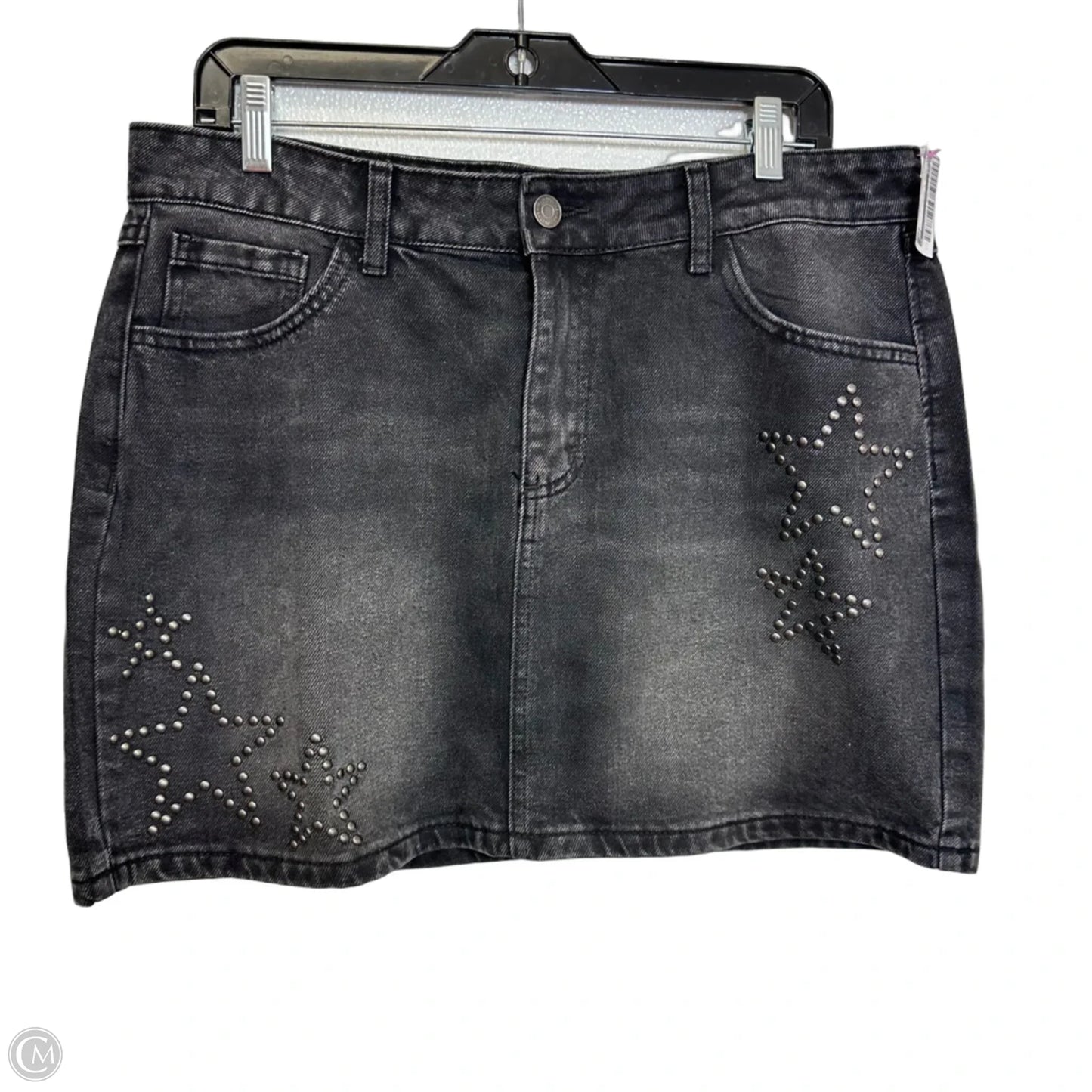 Skirt Mini & Short By Refuge In Black Denim, Size: Xl