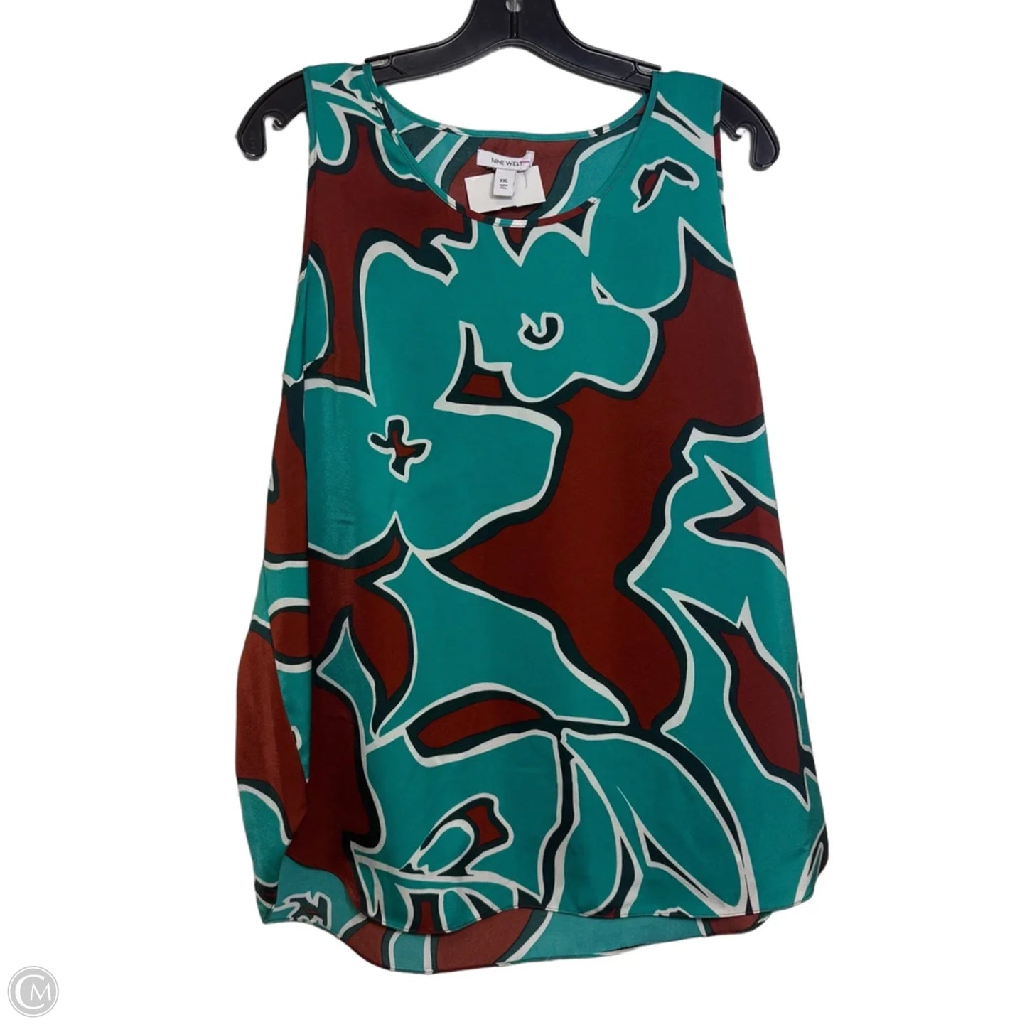 Top Sleeveless By Nine West Apparel In Green, Size: Xxl