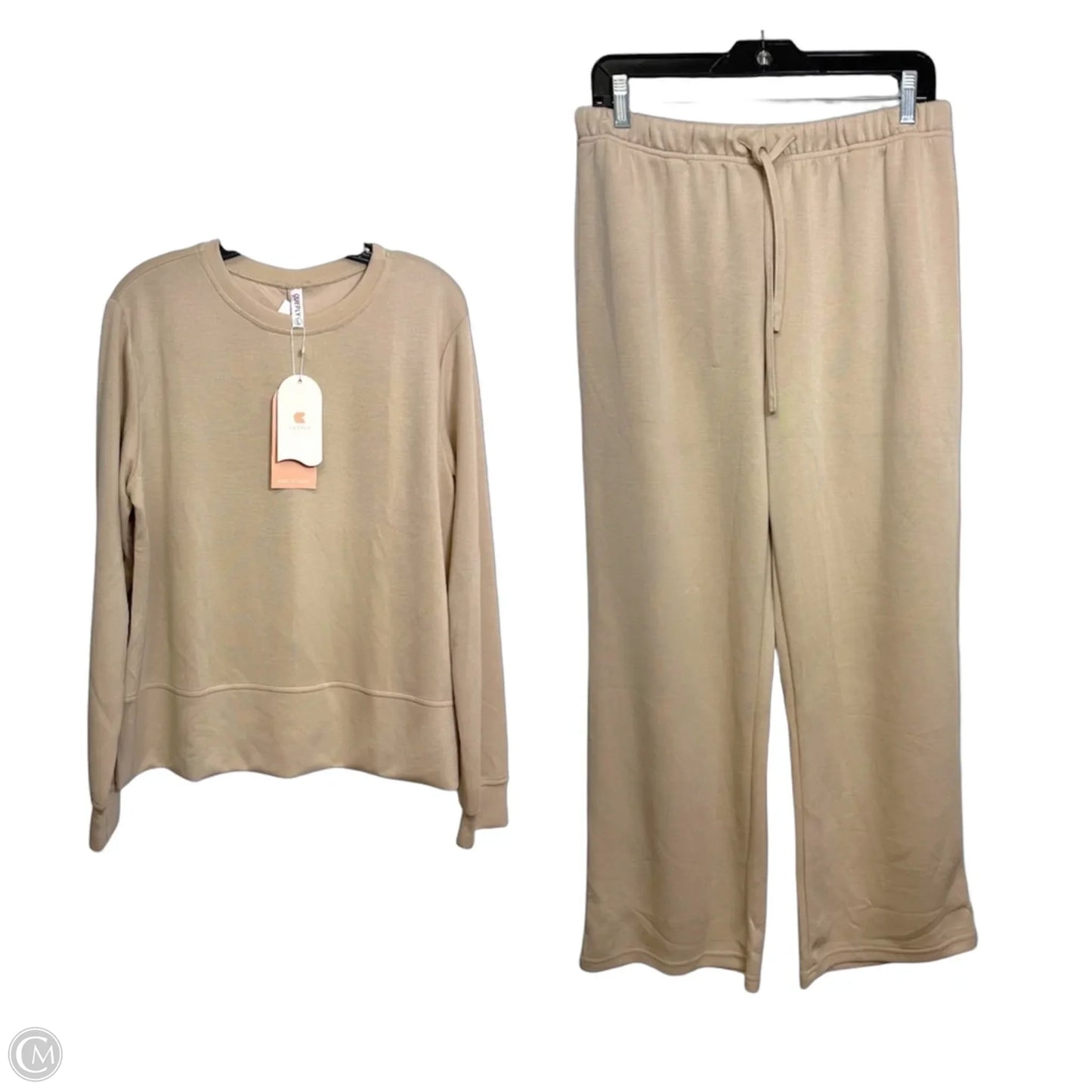 Lounge Set Pants By Cmf In Tan, Size: L