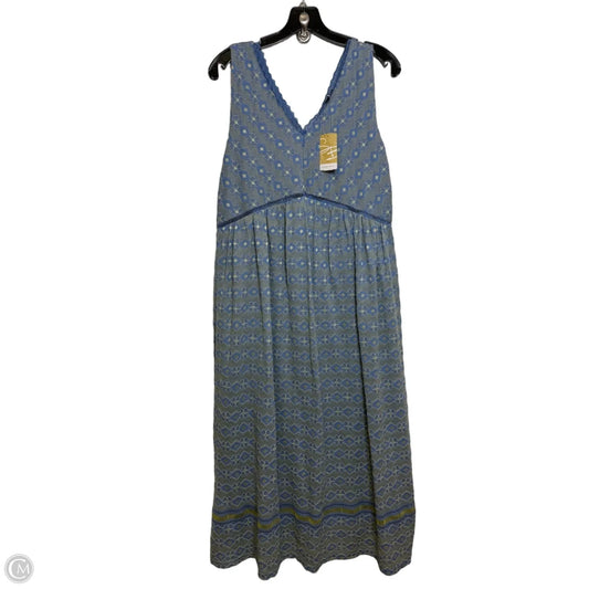Dress Casual Midi By Suzanne Betro In Blue, Size: L