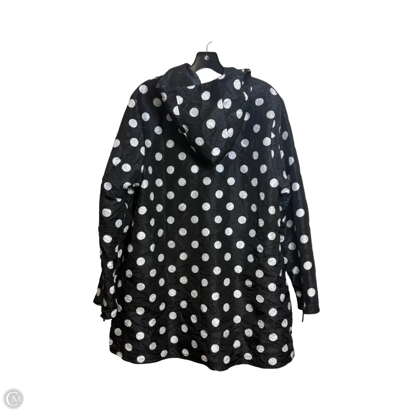 Reversible Jacket Windbreaker By Clothes Mentor In Polkadot Pattern, Size: L