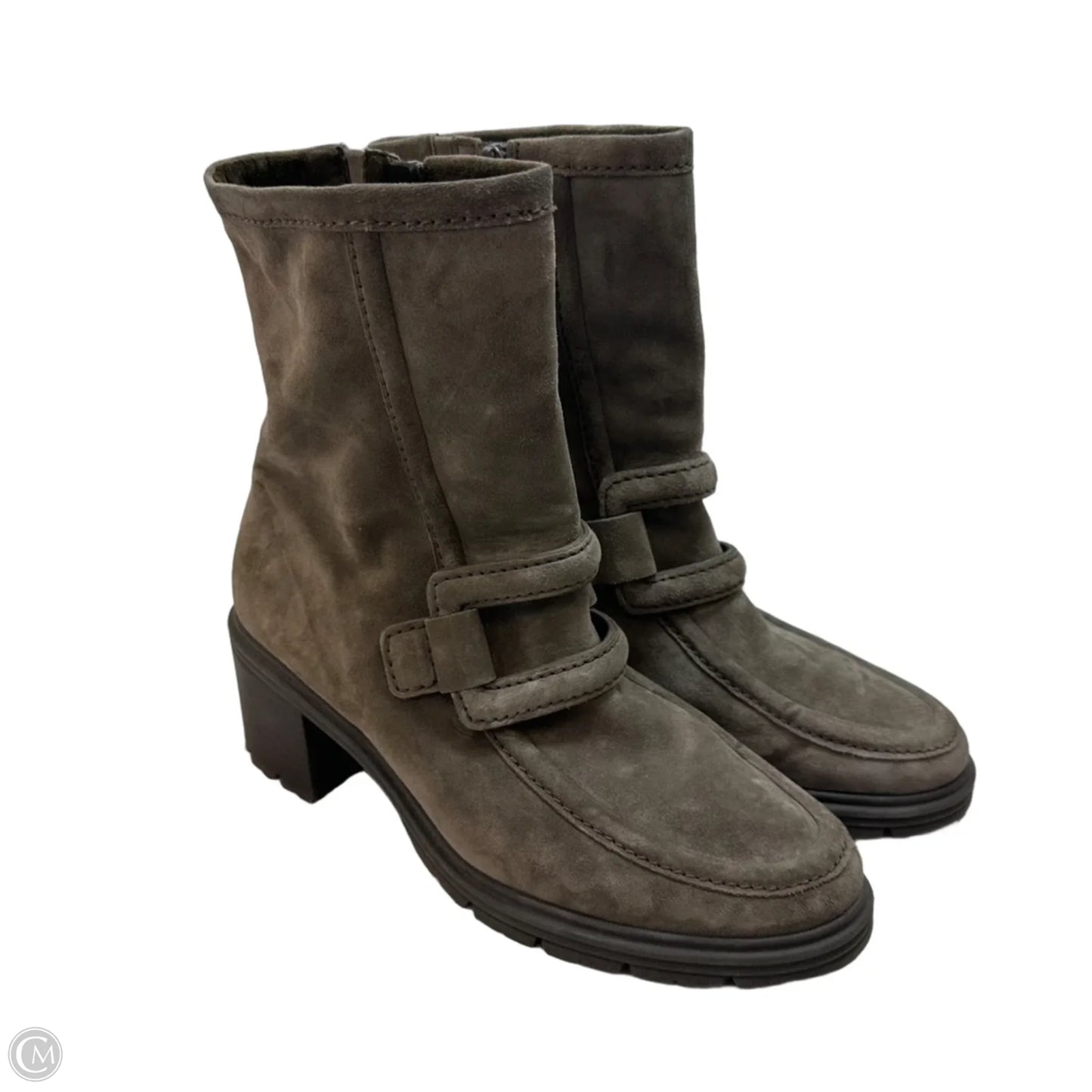 Boots Ankle Heels By GABOR In Grey, Size: 9