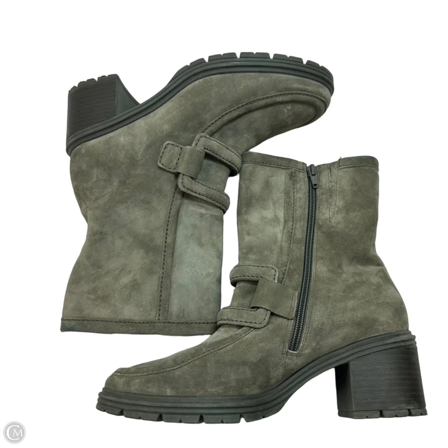 Boots Ankle Heels By GABOR In Grey, Size: 9