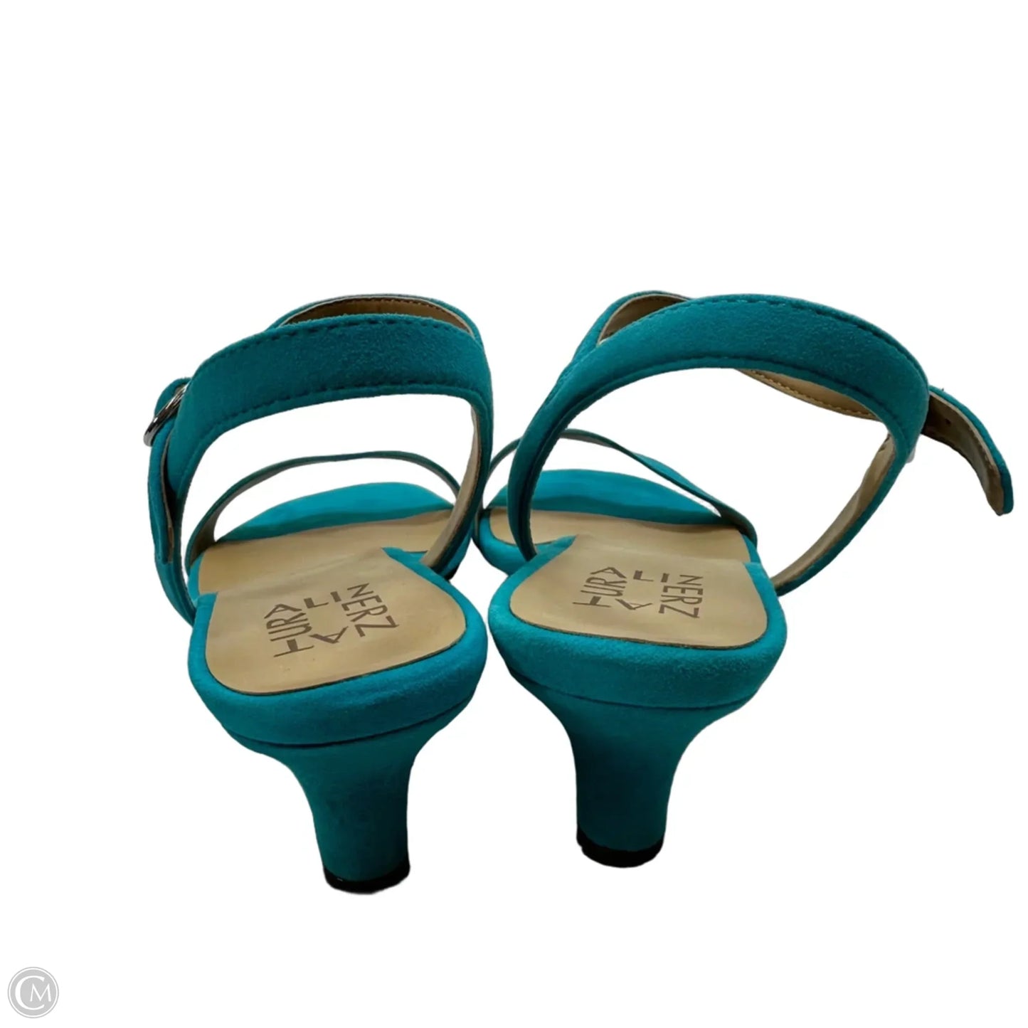 Sandals Heels Wedge By Naturalizer In Aqua, Size: 7