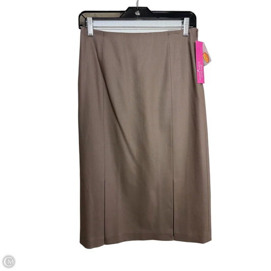 Skirt Midi By Talbots In Taupe, Size: 4