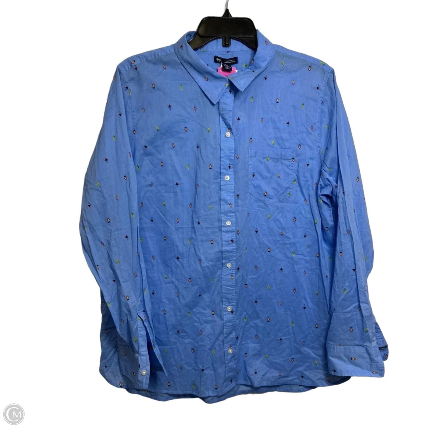 Top Long Sleeve By Gap In Blue, Size: Xl