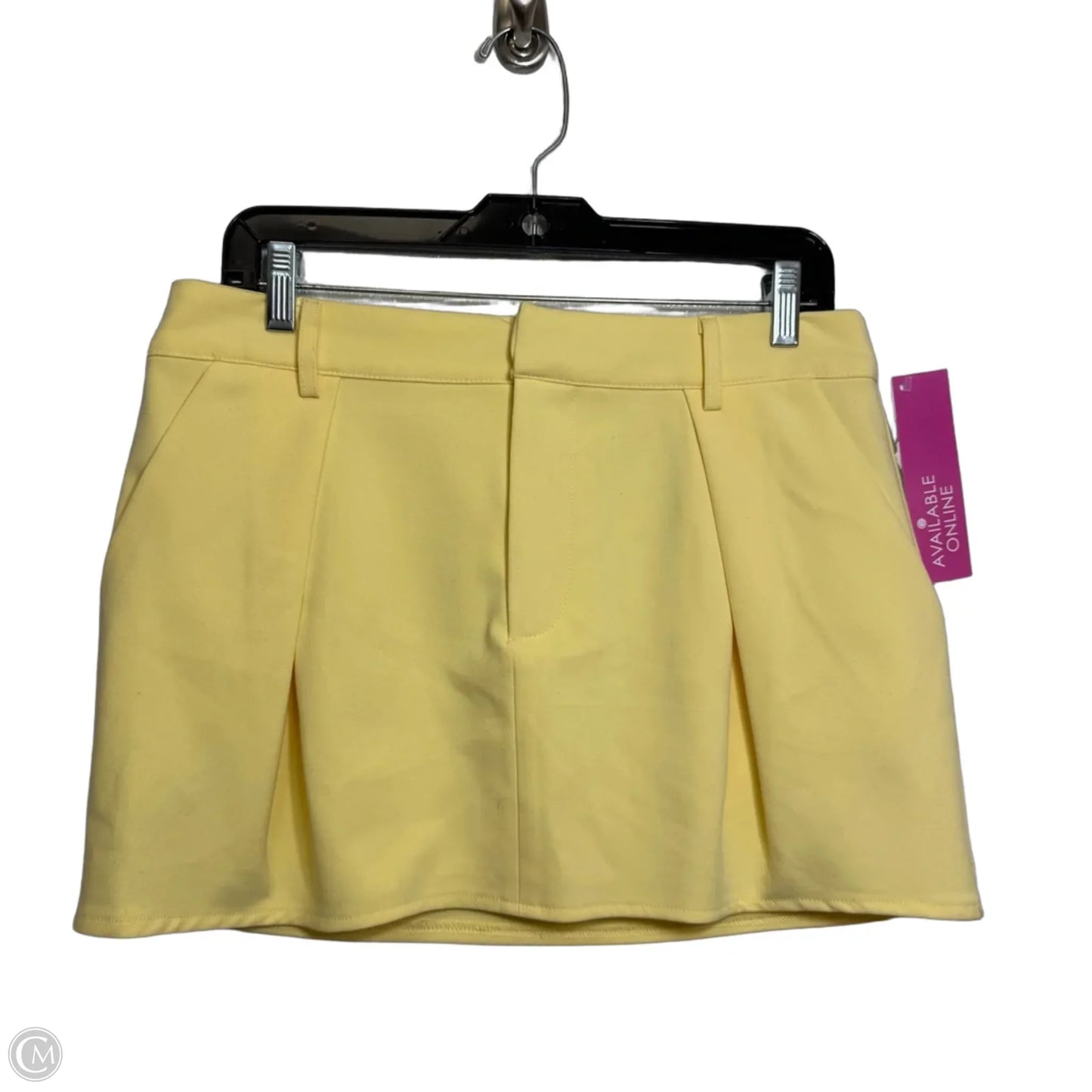 Skirt Mini & Short By Forever 21 In Yellow, Size: L