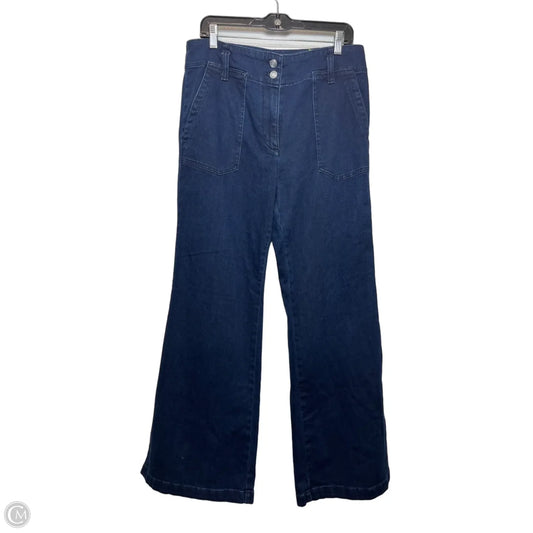 Jeans Wide Leg By Maeve In Blue Denim, Size: 12