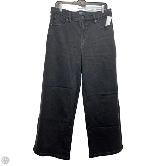 Jeans Wide Leg By Banana Republic In Black Denim, Size: 12