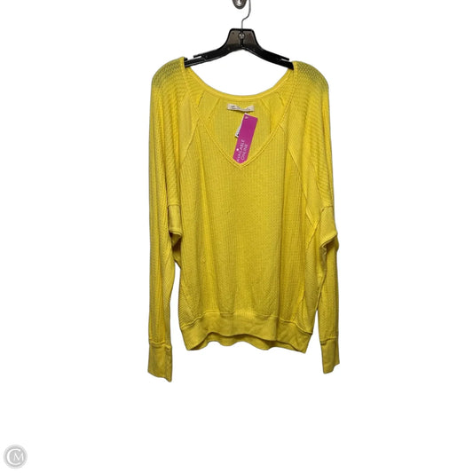 Top Long Sleeve By We The Free In Yellow, Size: M