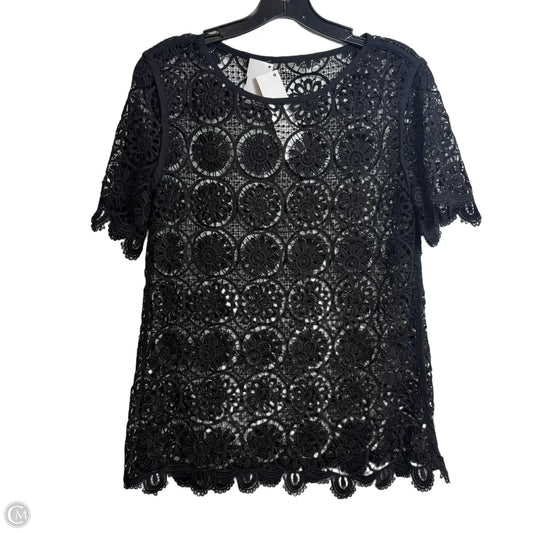 Top Short Sleeve By Clothes Mentor In Black, Size: M
