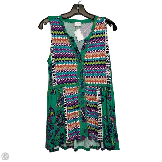 Top Sleeveless By Cupio In Green, Size: M